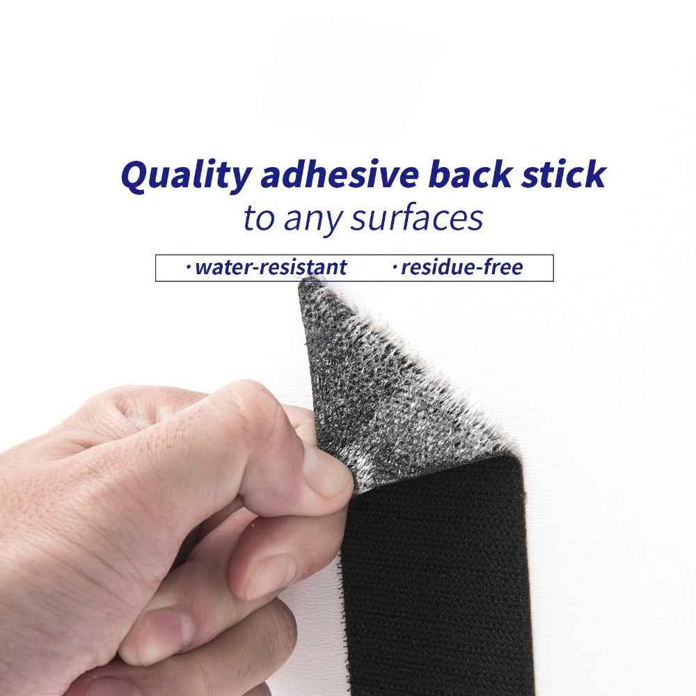 100pcs of Strong Self-Adhesive - 2.76 Inches Black Non-Slip Straps - Removable Without Damage