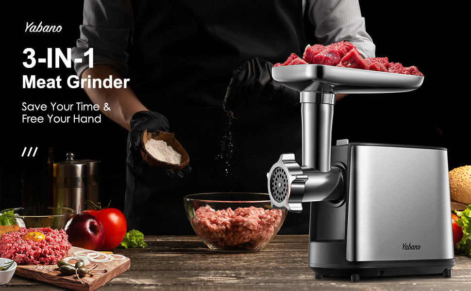 Electric Meat Grinder, Heavy Duty Meat Mincer, Sausage Stuffer Maker, Sausage & Kubbe Kit,