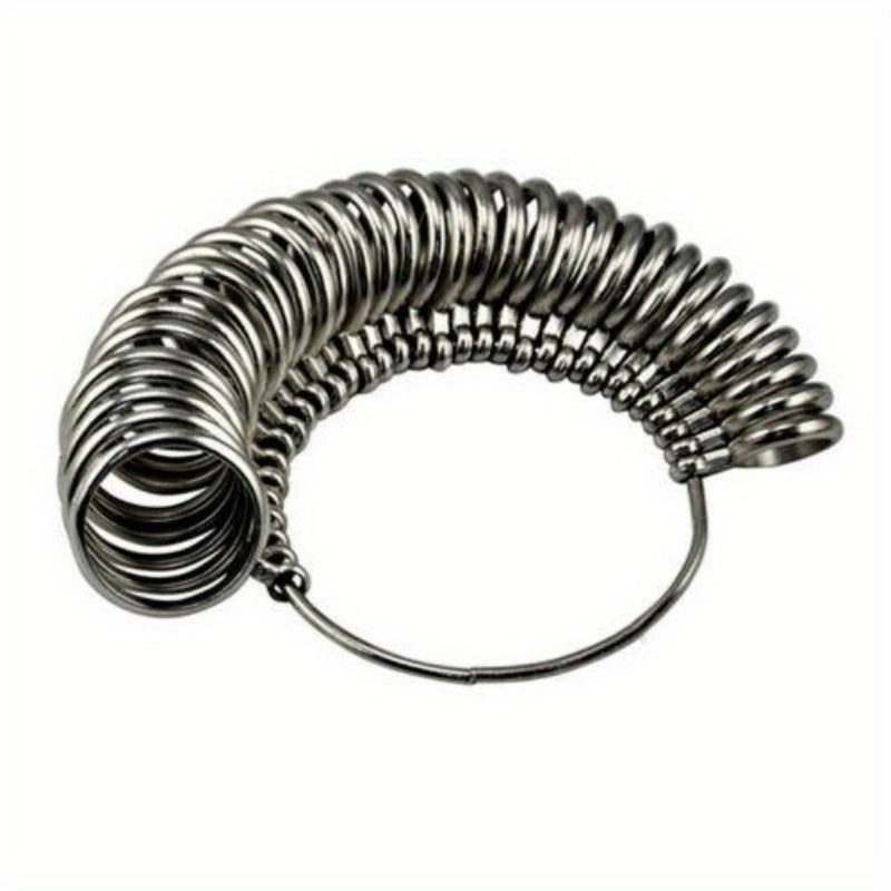 Metal Ring Sizer Guage Mandrel Finger Sizing Measure Stick Standard Tool Set