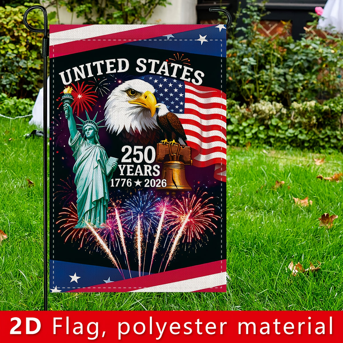 2D Flat, 2D flat banner, 1pc American 250th anniversary decoration, 30cm/45cm, 12in/18in