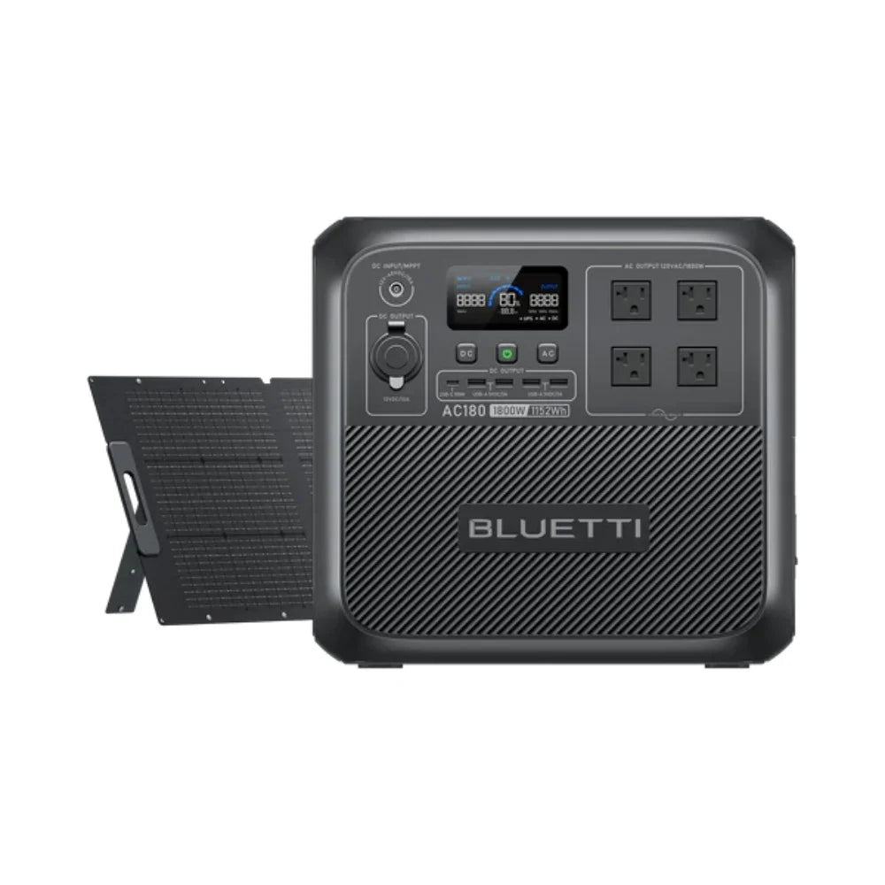 【Brand New Warranty 5 Years】BLUETTI AC180 Solar Portable Power Station 1800W 1152Wh Solar Generator