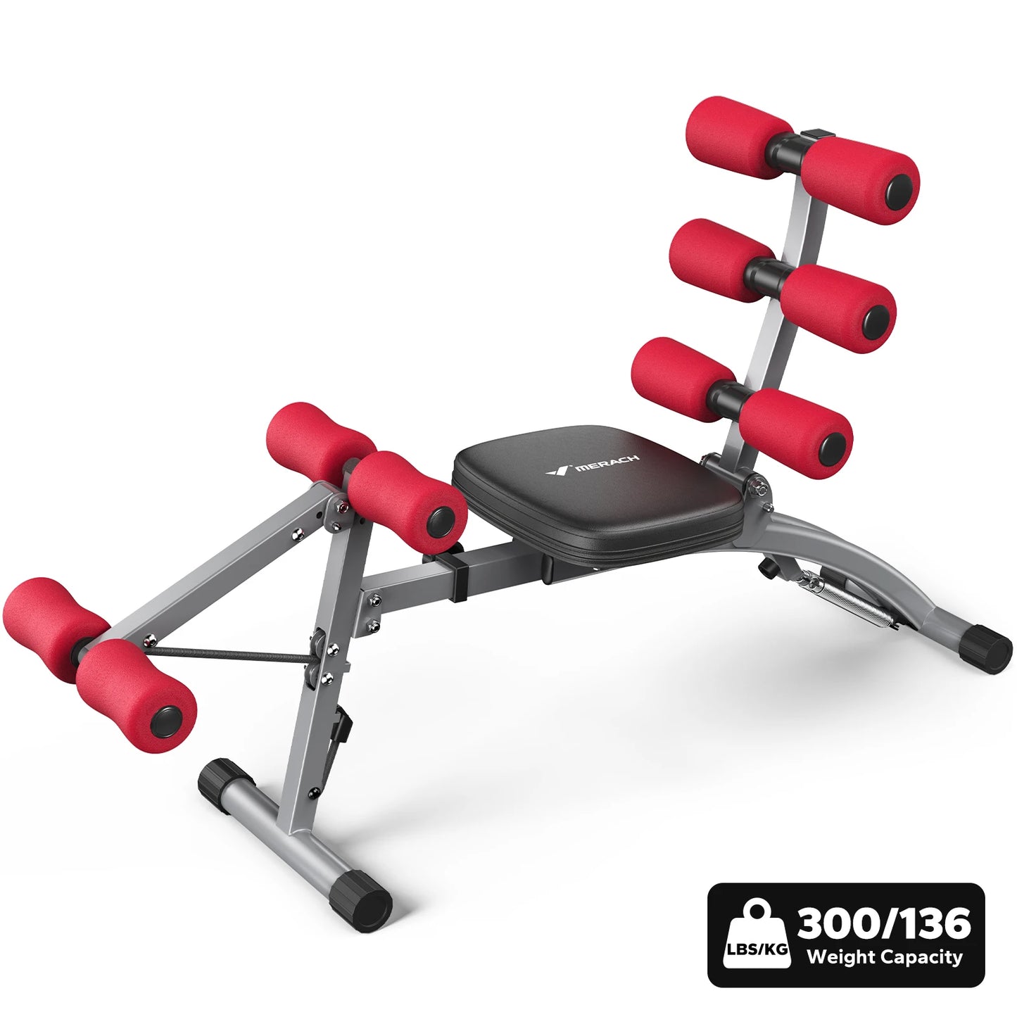 MERACH Ab Machine Multi-Functional Adjustable Ab Trainer Workout Bench for Home Gym Sit Up Machine