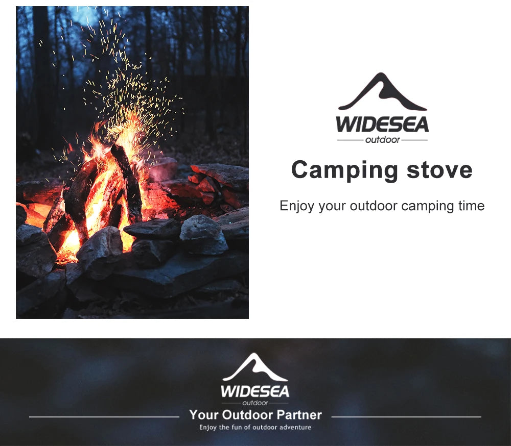 Widesea Camping Wind Proof Gas Burner Outdoor Strong Fire Stove Heater