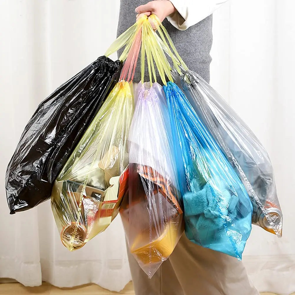Small Trash Bags 75 Count 4 Gallon Drawstring Trash Bags Thick Garbage Bags Wastebasket Bin Liners Plastic Trash Bags