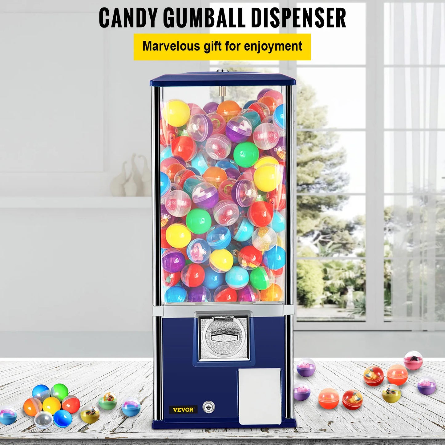 VEVOR 25.2 In Gumball Dispenser Candy Machine Huge Load Capacity Vintage Style Commercial Home Use - My Store