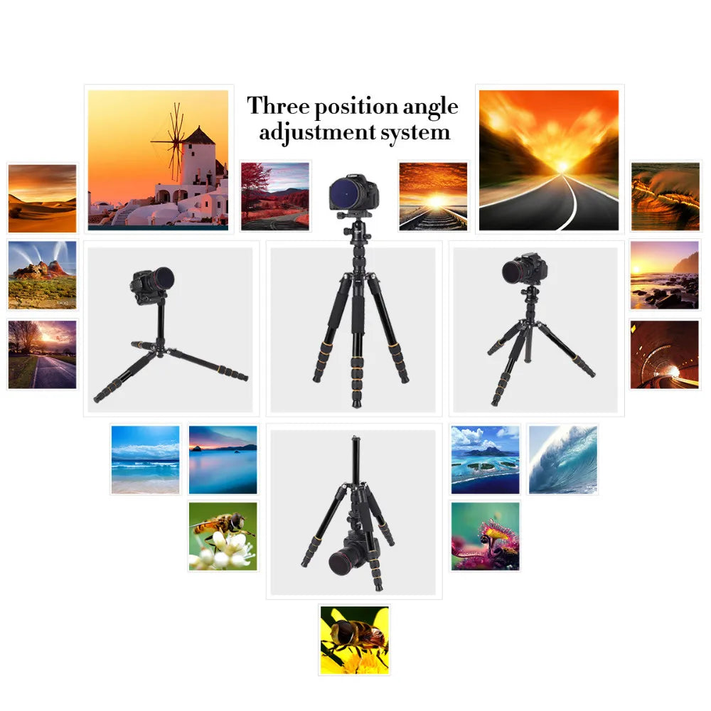 Q666 Professional Camera Tripod Phone Stand Tripod/Travel Camera Monopod for DSLR Smartphone