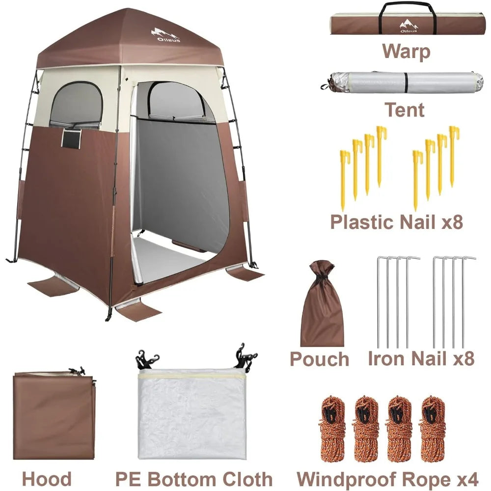 Oileus Pop Up Portable Shower Tent, Beach Changing Room, Privacy Camp Toilet, Instant Privacy Shelters