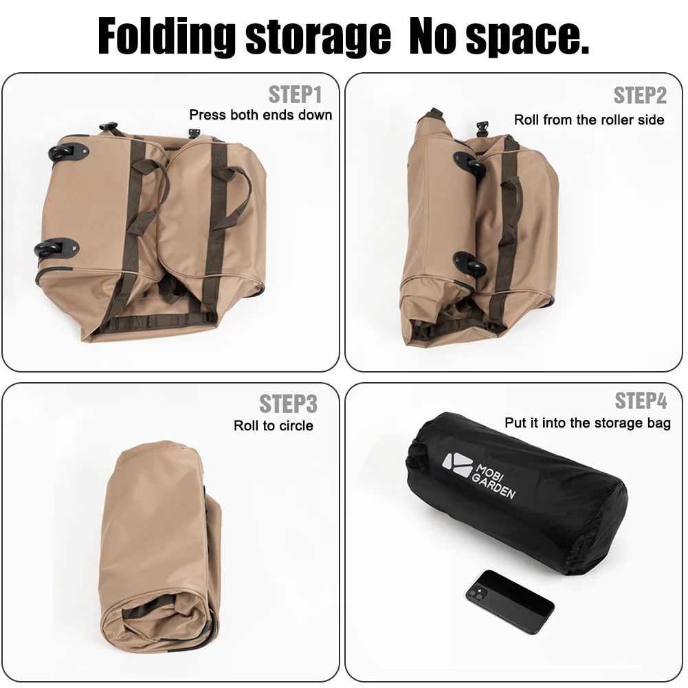80L/110L Travel Luggage Polyester Portable Camping Equipment Storage Bag Large