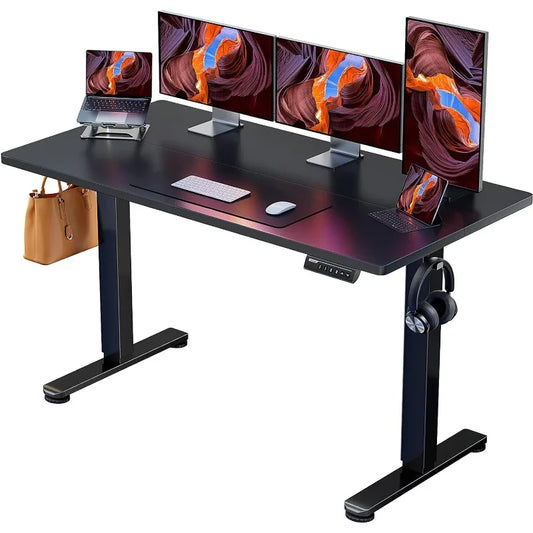 ErGear Height Adjustable Electric Standing Desk, 55 x 28 Inches Sit Stand up Desk, (Black)