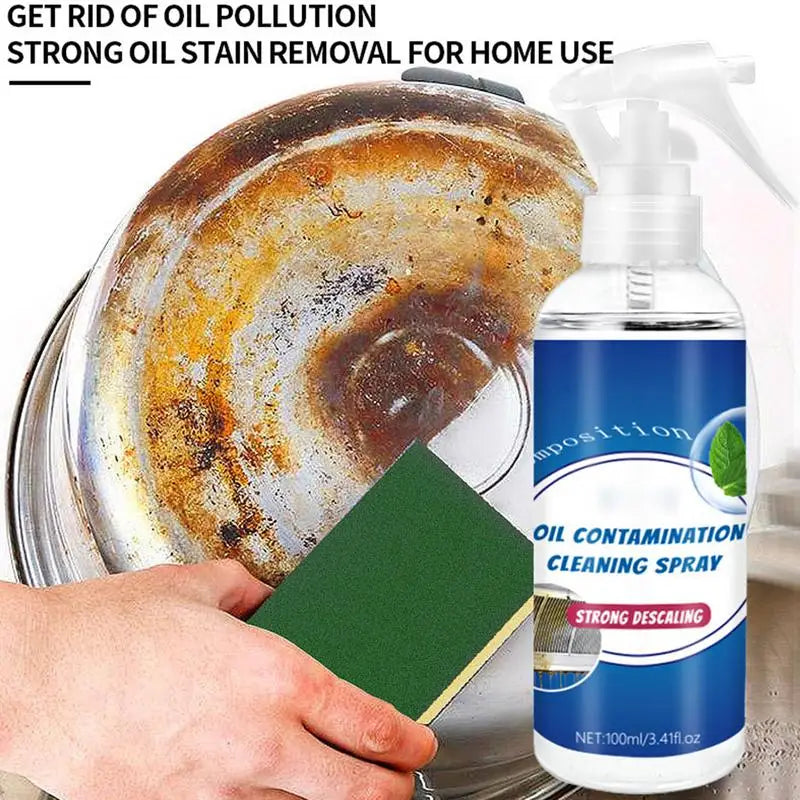 Kitchen Degreaser Cleaner Spray Cloth Oil Stain Removes Grease Grime Gas Stove Oven Surface