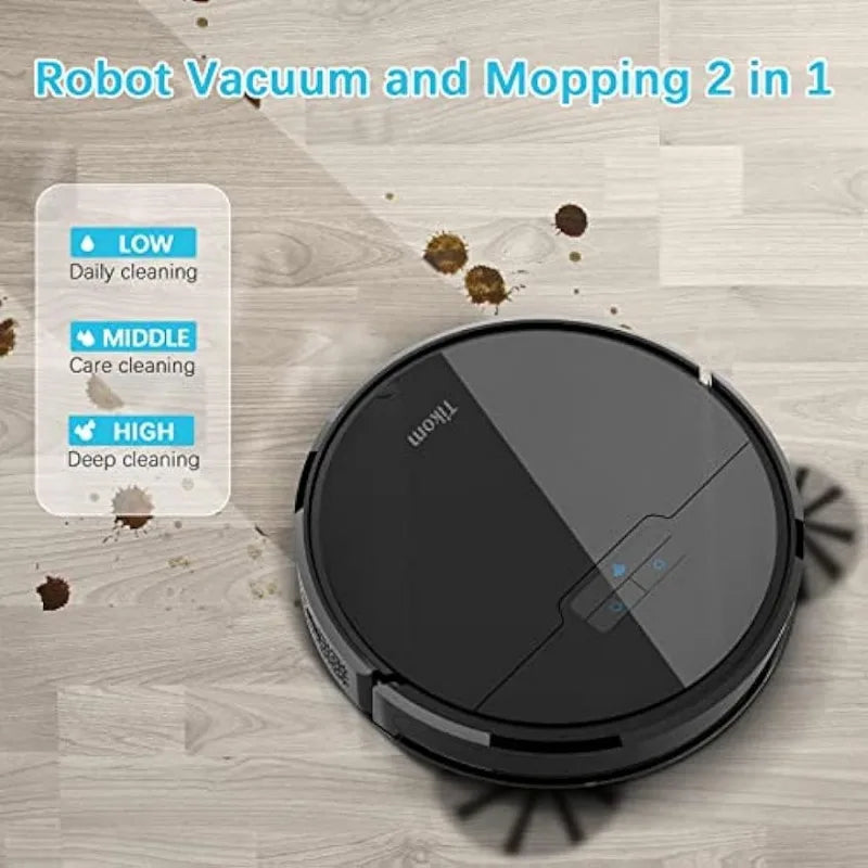 Robot sweeper and mop Robot Vacuum and Mop, Robot Vacuum Cleaner, 2700Pa Strong Suction, Self-Charging, Good for Hard Floors