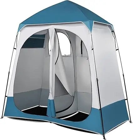 Vingli 2-Room Shower Tent: 7.5ft Pop-Up Shelter with Carry Bag, Ideal for Portable Toilets