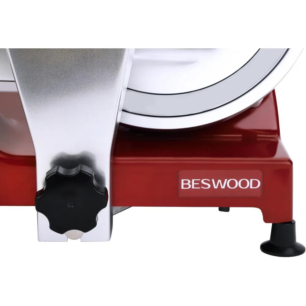 BESWOOD 10" Premium Chromium-plated Steel Blade Electric Deli Meat Cheese Food Slicer Commercial
