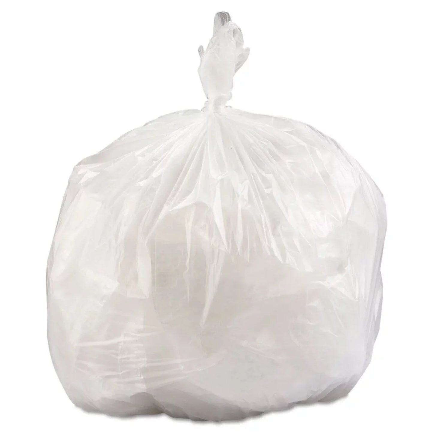 High-Density Trash Bag, room trash bags 33gal, 250 Count (Clear)