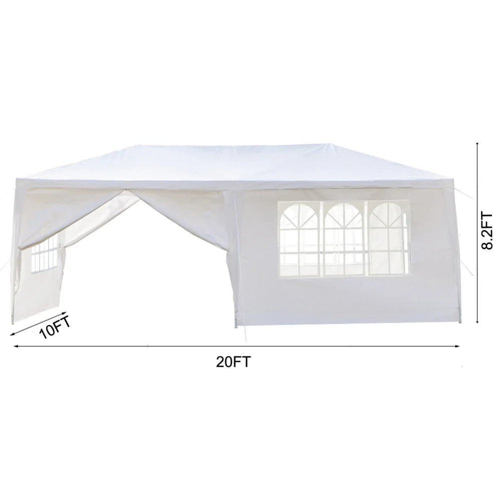 10x20' Outdoor Garden Gazebo Wedding Party Tent Canopy Marquee with 6 Removable Sidewalls