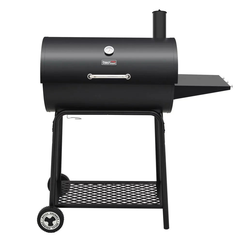 Royal Gourmet 30" CC1830 627Square Inches Barrel Charcoal Grill with Side Table