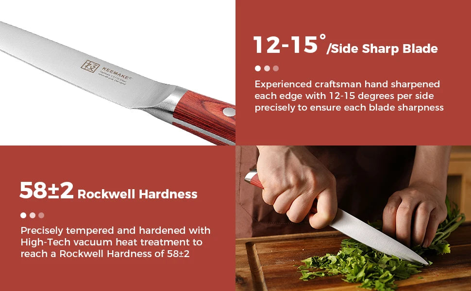 KEEMAKE High Carbon Stainless Steel 3.5'' or 5'' or Both Knife Set - My Store