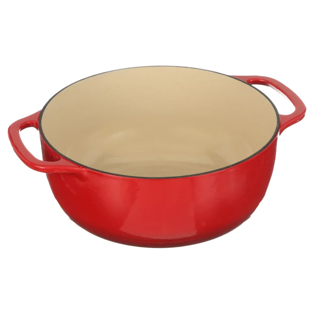 Lodge Cast Iron 6  QT, Red Enameled Pot Camp - My Store