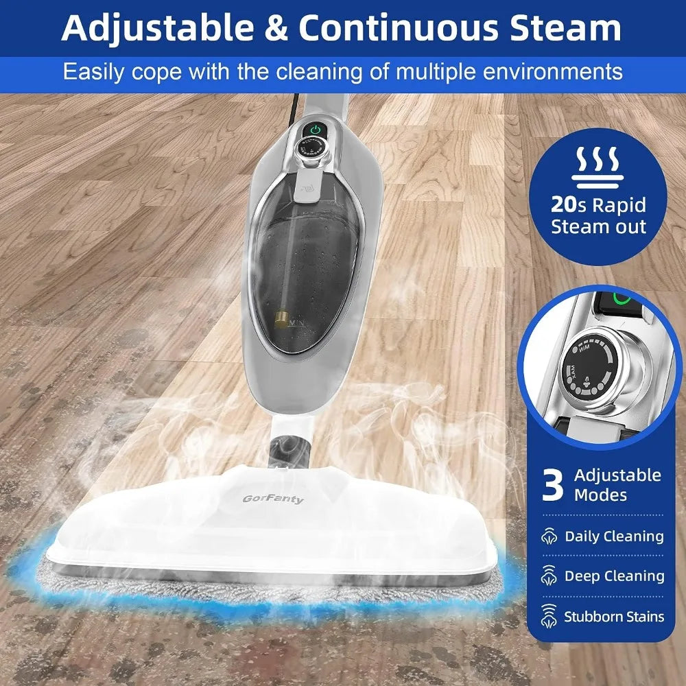 Steam Mop - 10-in-1 Handheld Steam Cleaner Detachable Floor Steamer with 11 Accessories