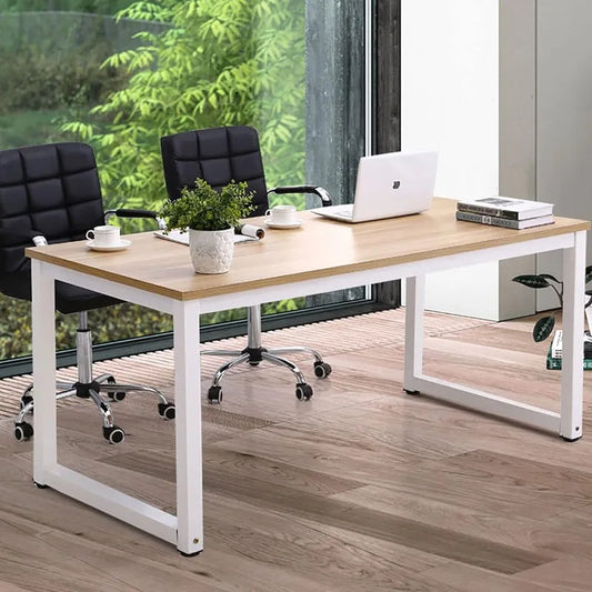 NSdirect Computer Desk 63 Inch Large Office Desk, Writing Study Table, Wide Metal Sturdy