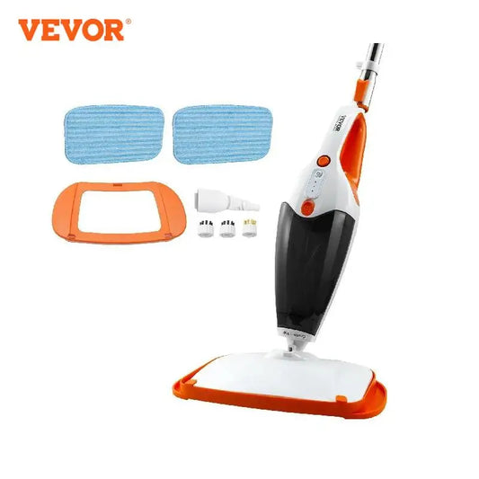 VEVOR Steam Mop Cleaner 5-in-1 Steam Cleaner Floor Steam Cleaner with 4 Replaceable Brush Heads