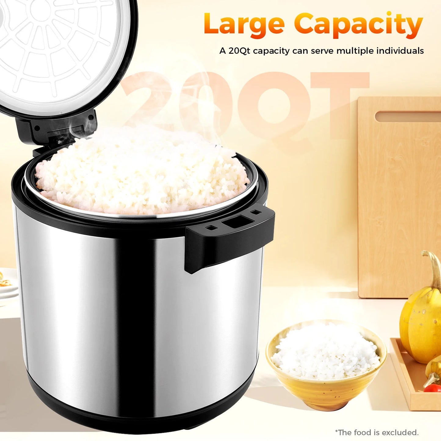 110W 110V Commercial Rice Warmer Insulation Rice Cooker Electric Rice Warmer 19L Rice Warmer