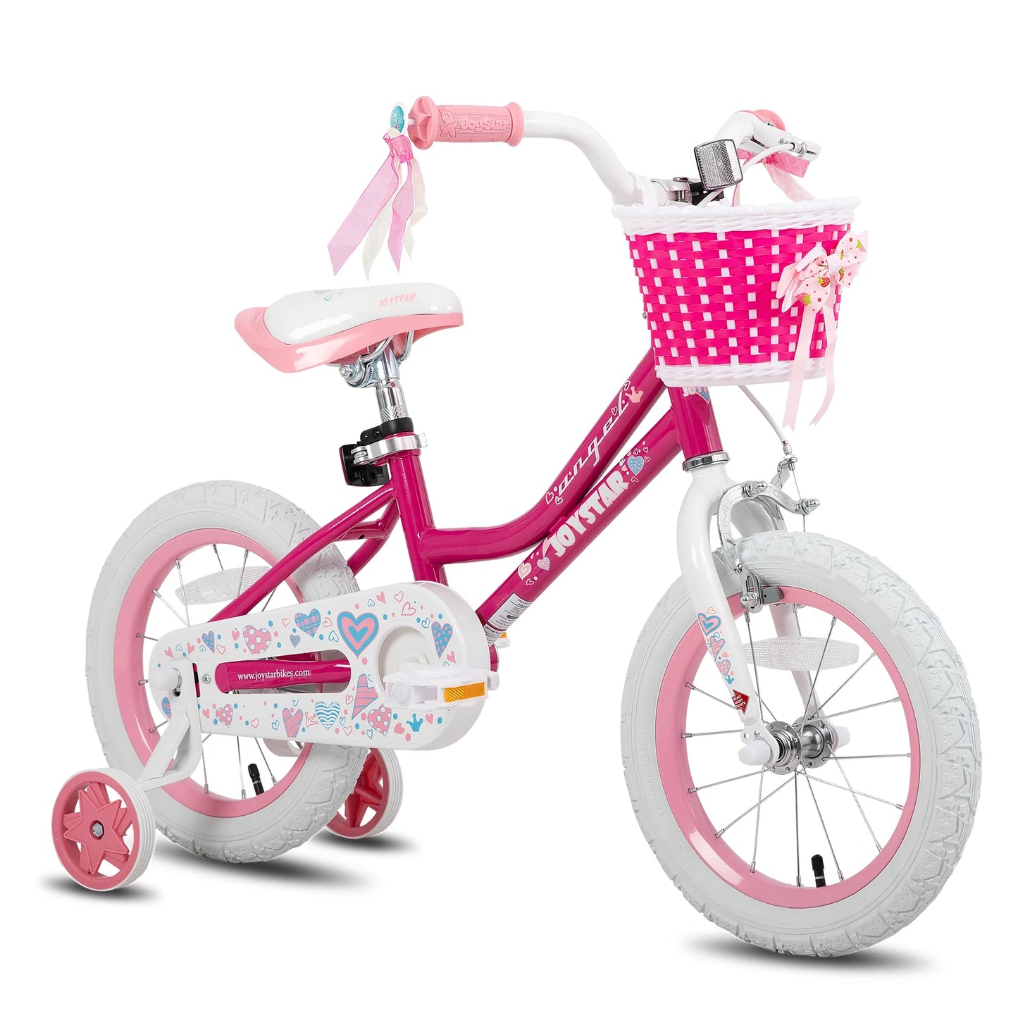 US warehouse Colorful Girls Bike with Basket & Training Wheels 12 14 16 18 Inch Kids Bike Foot Brake