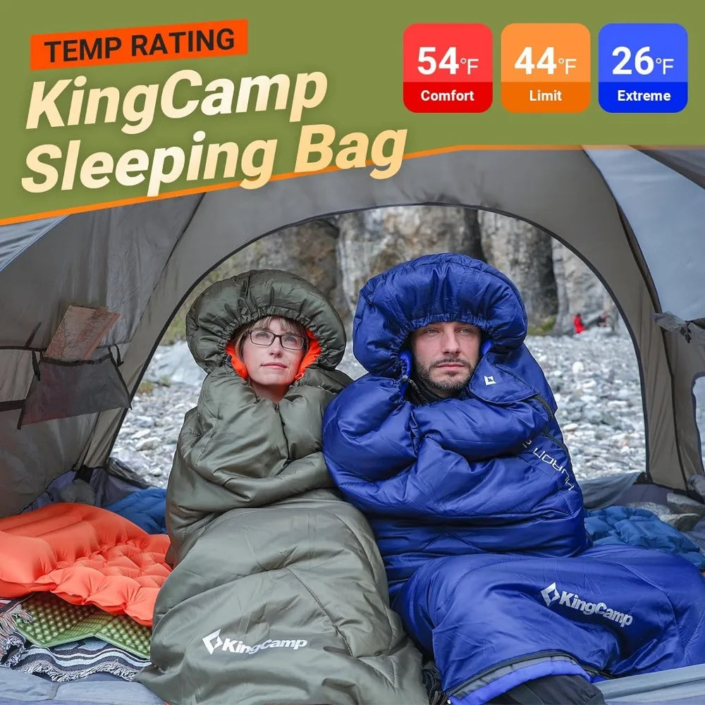 Camping Sleeping Bags for Adults, Backpacking Lightweight Waterproof Cold Warm Weather