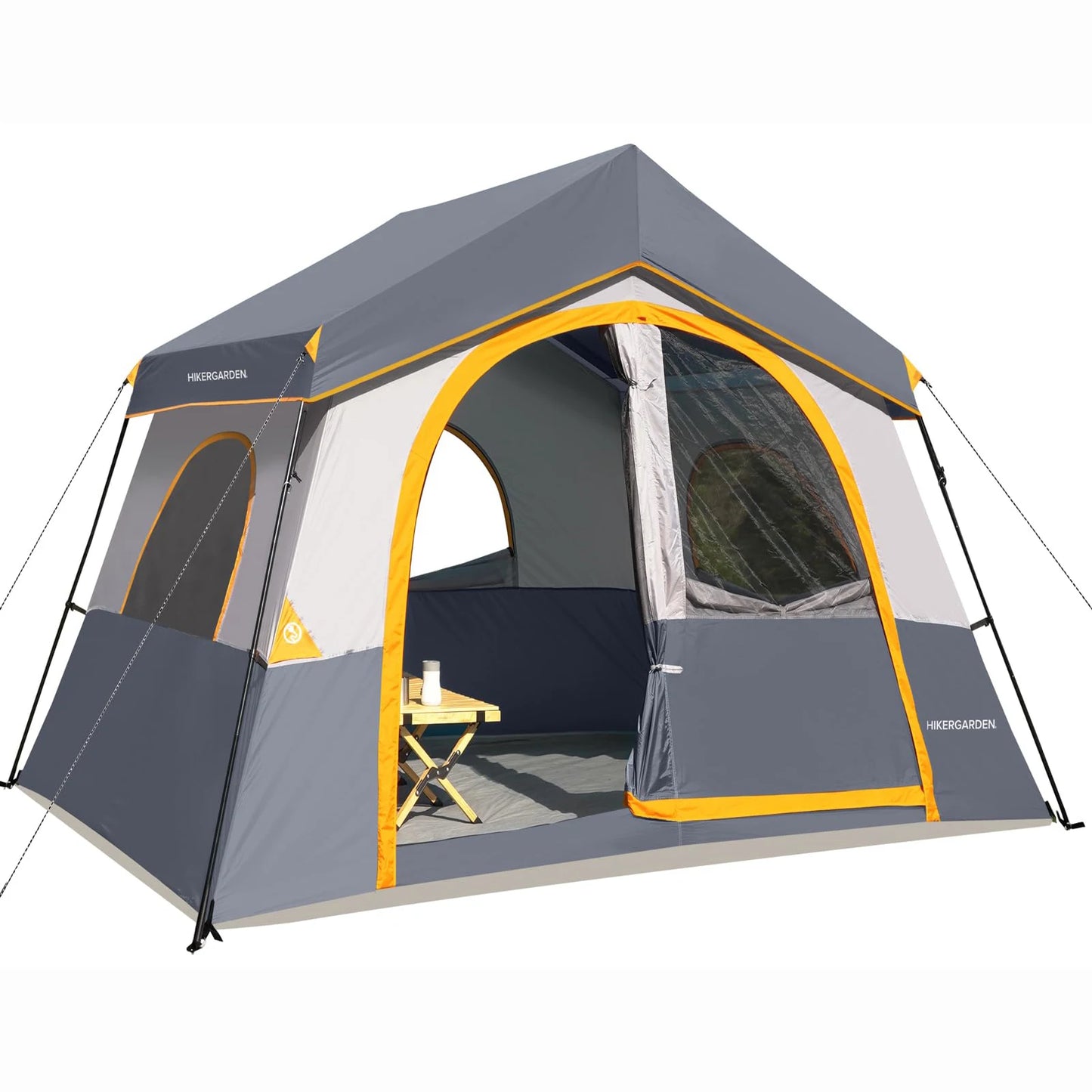 Hiker Garden 8 Person Camping Tent - Portable Family Cabin Tent for Camp, Windproof Fabric Camp Tent