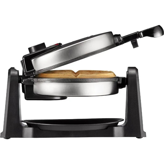 Rotating Belgian Waffle Maker, 180° Flip Iron w/ Non-Stick Plates, Adjustable Timer,