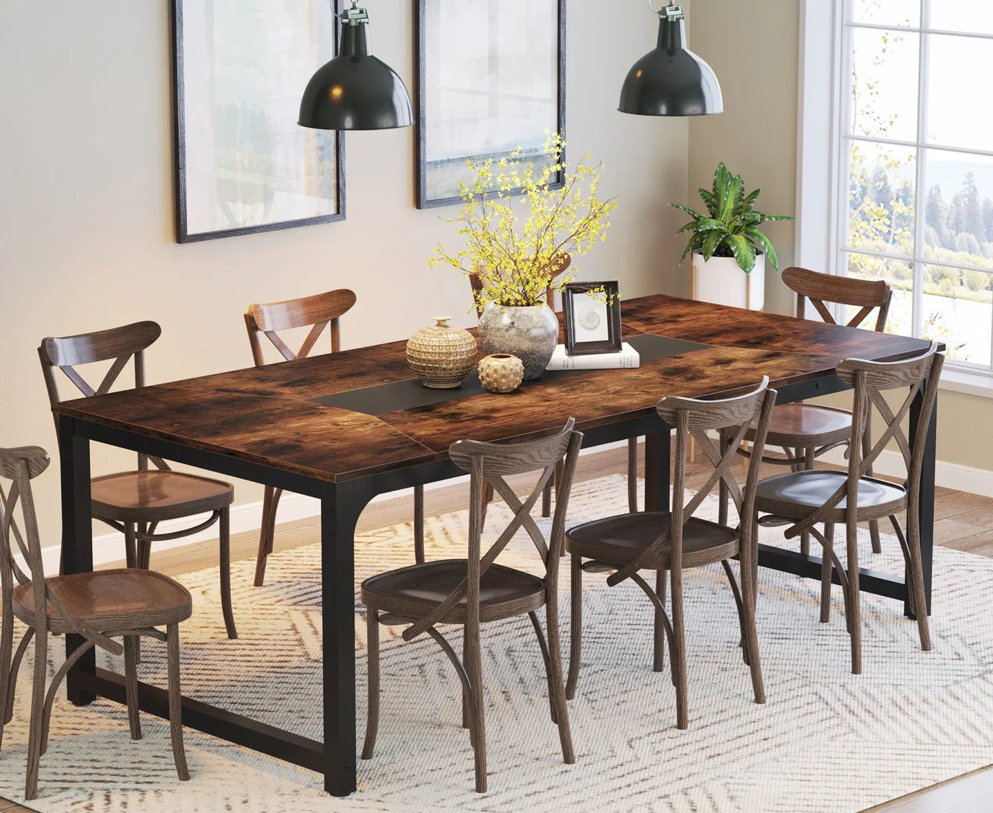 Tribesigns Modern Computer Desk 70.8 inch Large Executive Office Desk Study Writing Desk Workstation