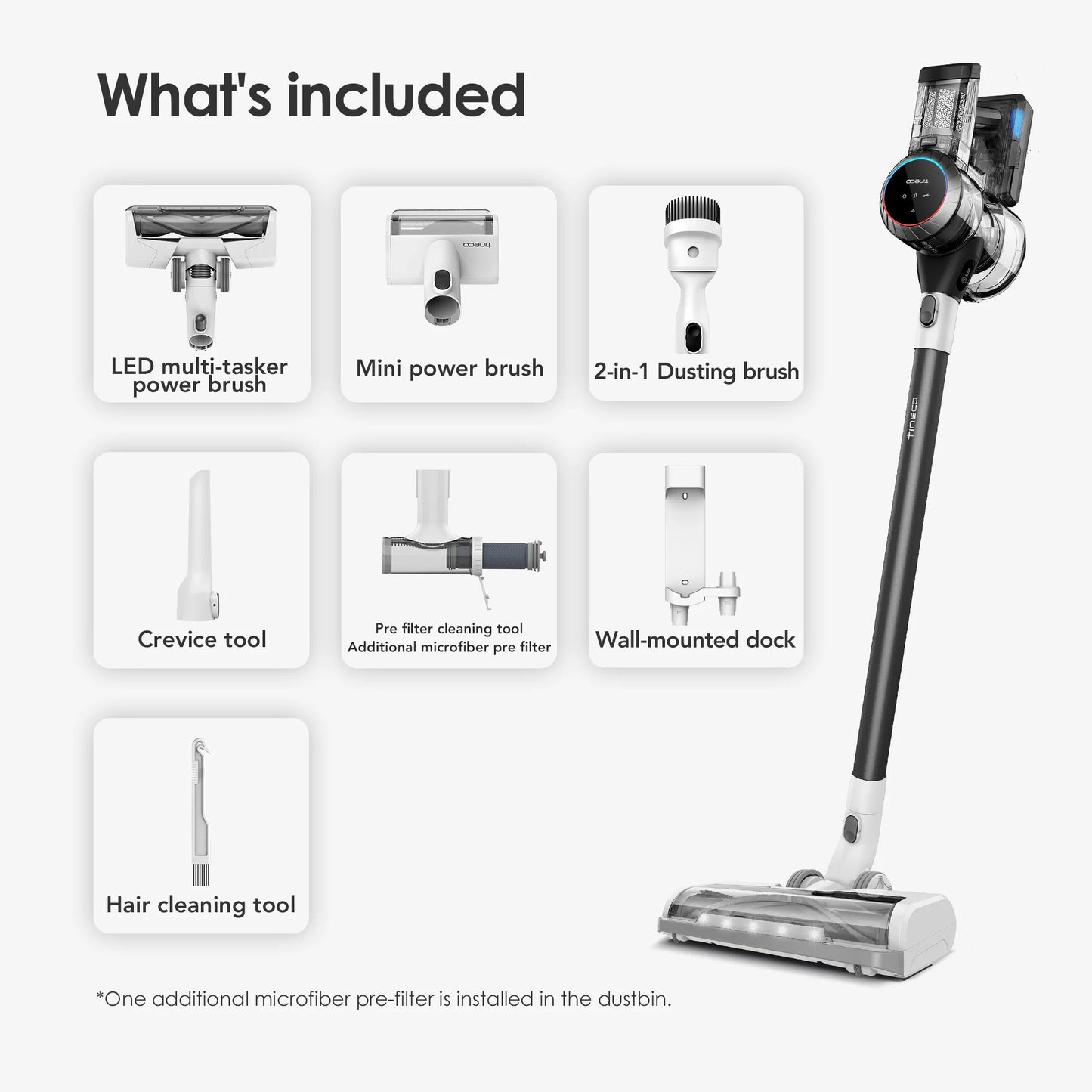 Tineco Pure ONE S11 Cordless Vacuum Cleaner Smart Handheld Strong Suction Lightweight Wireless