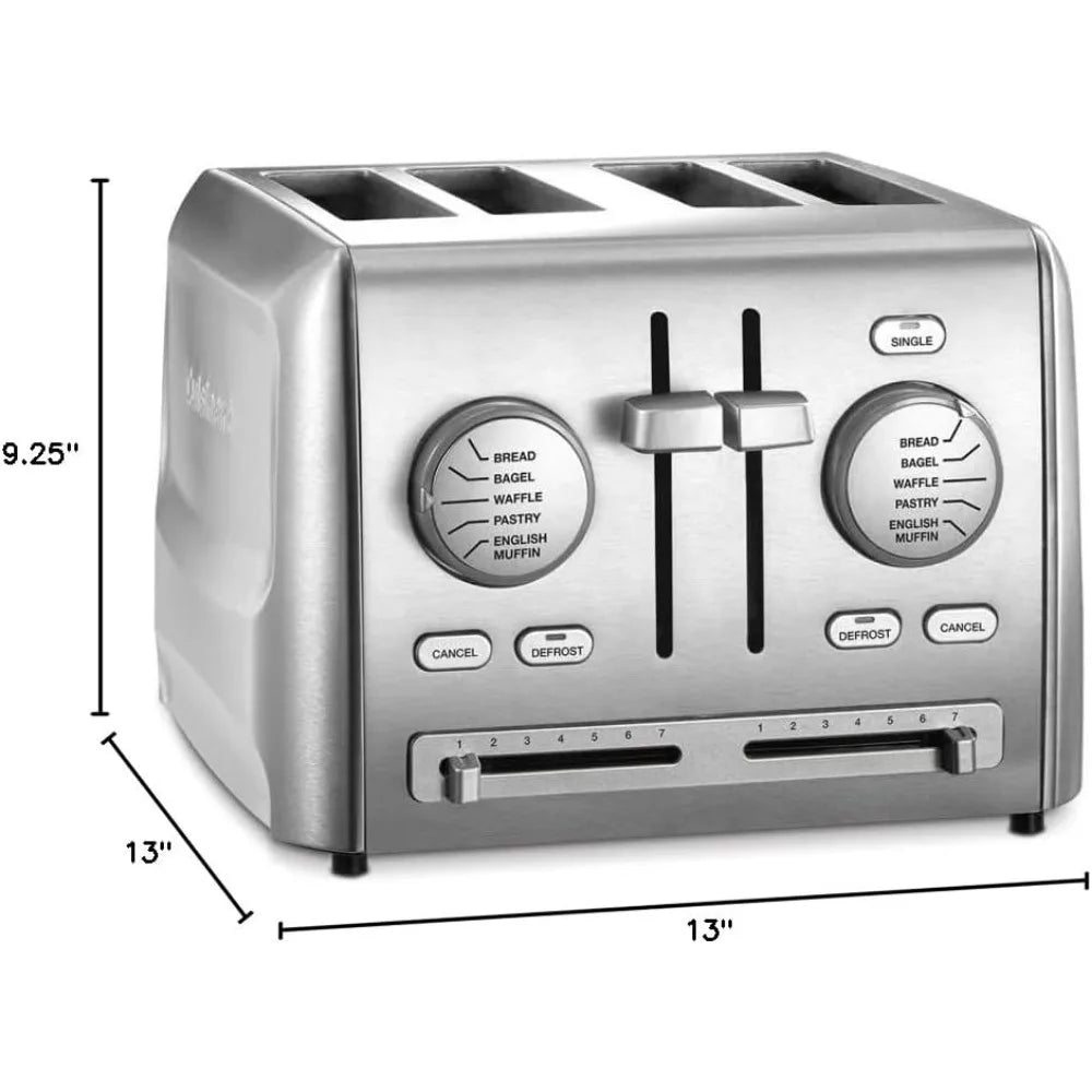 4-Slice Custom Select Toaster Stainless Steel Toaster for Bread Toast Machine