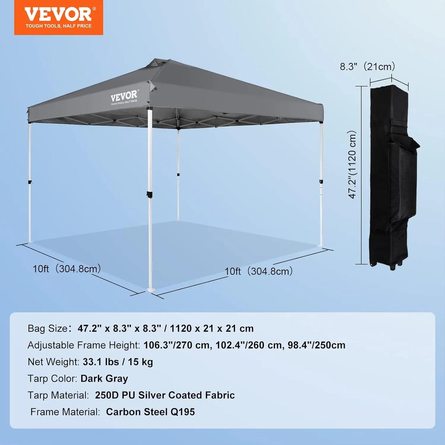 Tent Camping Waterproof Outdoor Awnings With Portable Roller Bag and 4 Sandbags Commercial Events