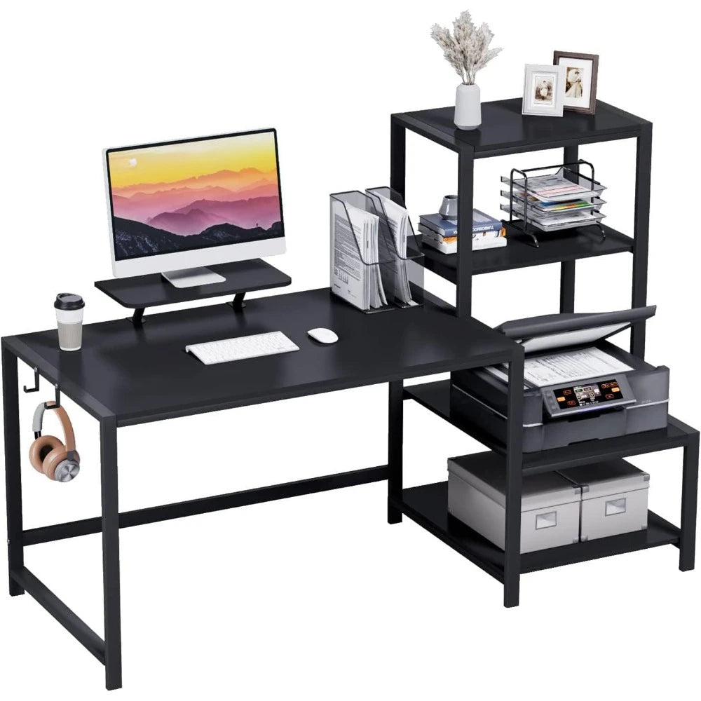 Computer Desk Black Table Pliant, Room Desk to Study Desks Reading Gaming Office Accessories Laptop