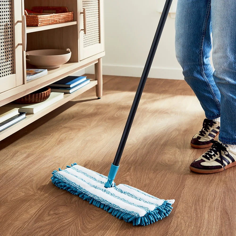 Microfiber Flip Dust Mop Extra Absorbent Dry Wet Mop Cushion Grip Handle Machine Washable