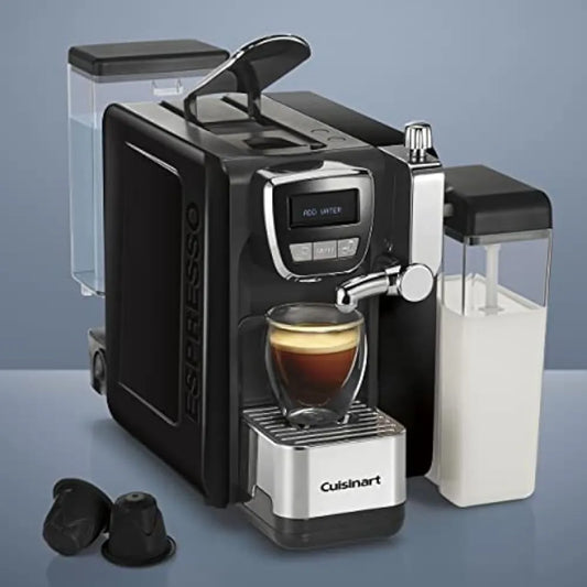 2023 New  Espresso, Cappuccino & Latte Machine, Fully Programmable, Single & Double Serve, EM-25