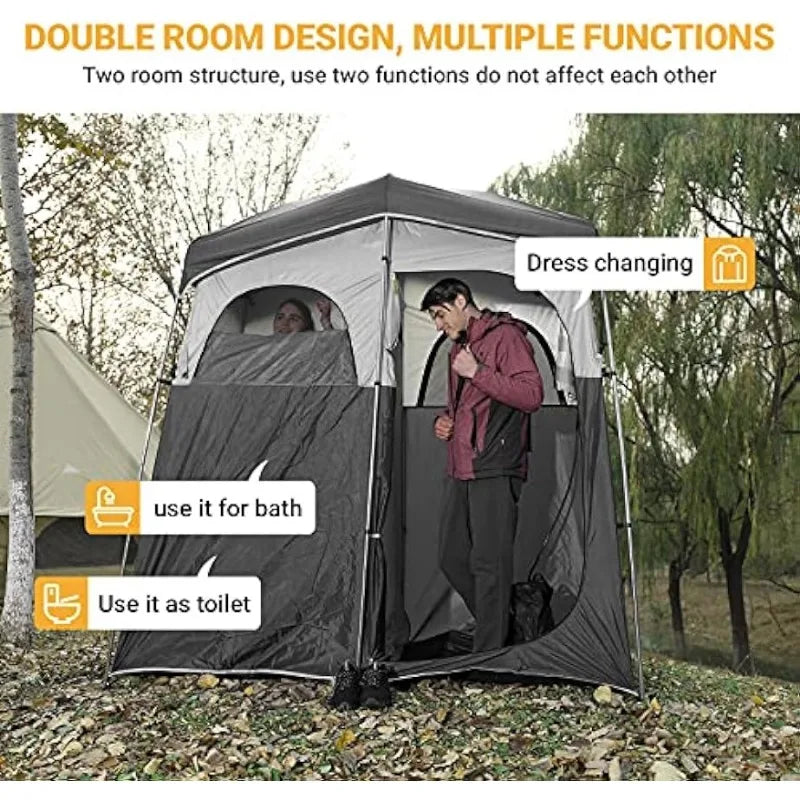 KingCamp Camping Shower Tent Oversize Space Privacy Tent Portable Outdoor Shower Tents for Camping