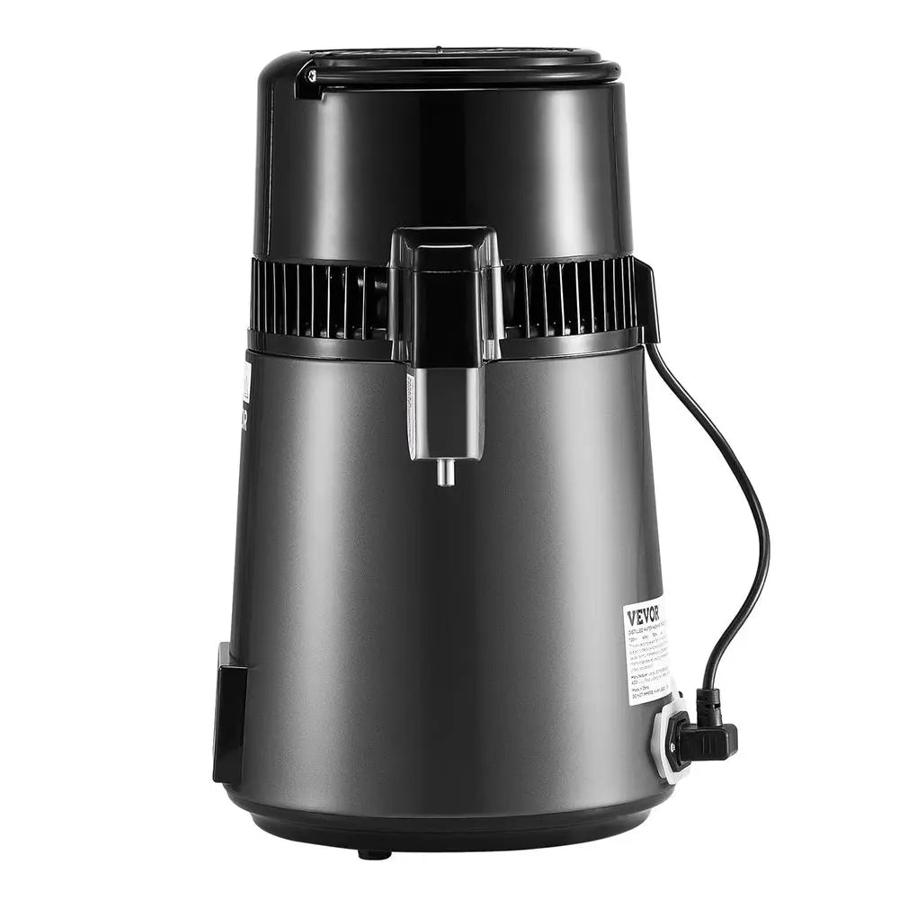 1.1 Gallon Glass Countertop Water Distiller, 1750W, 0.4 Gallons/Hour, 4L Capacity, Timer & Temp Display