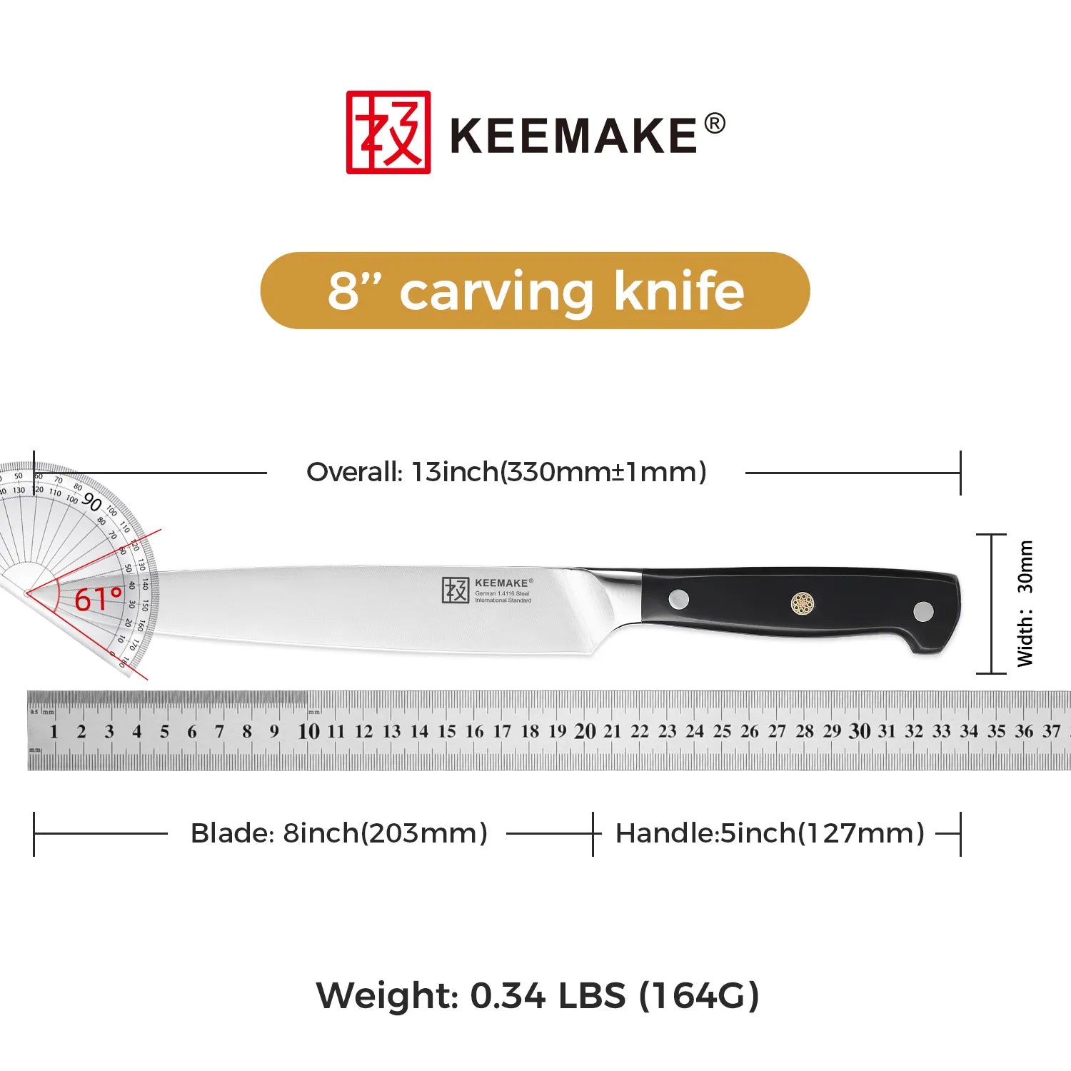 KEEMAKE 1-15PCS/Set German Stainless Steel Knife Chef's Quality - My Store