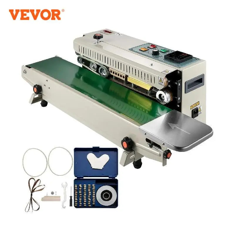 VEVOR Continuous Bag Band Sealing Machine Horizontal Band Sealer FR900K Solid Ink