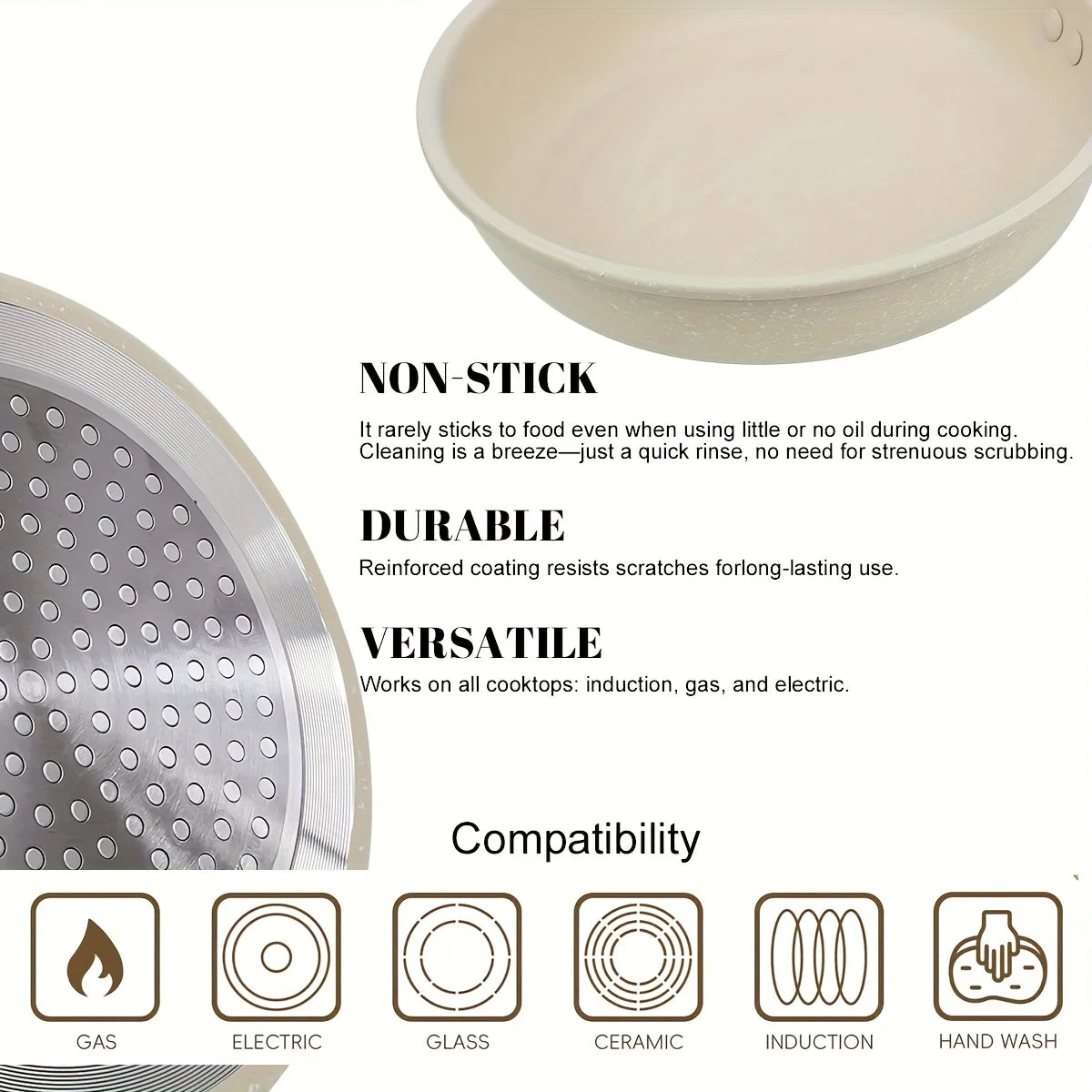 Multi-Piece Non-Stick Cookware Set- Durable and Versatile Cookware
