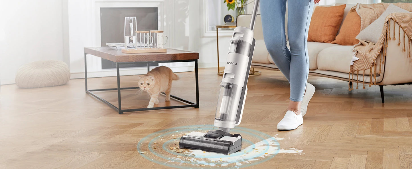 Tineco iFLOOR 3 Breeze Complete Wet Dry Vacuum Cordless Floor Cleaner and Mop One-Step Cleaning