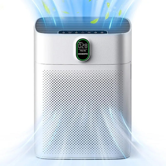 MORENTO Air Purifiers up to 1076 Sq. Ft with PM 2.5 Display Air Quality Sensor, H13 True HEPA Filter
