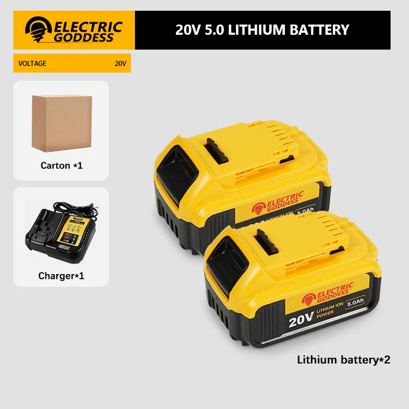 Lithium-ion Battery 20V 5Ah Battery Power Tools Lithium-ion Replacement Battery Dewalt 20V Battery
