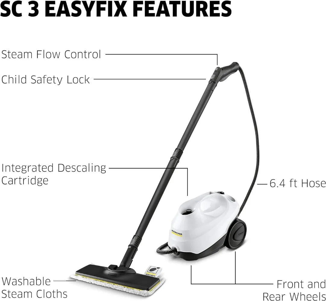 Kärcher - SC 3 Portable Multi-Surface Steam Cleaner Steam Mop with Attachments – Chemical-Free