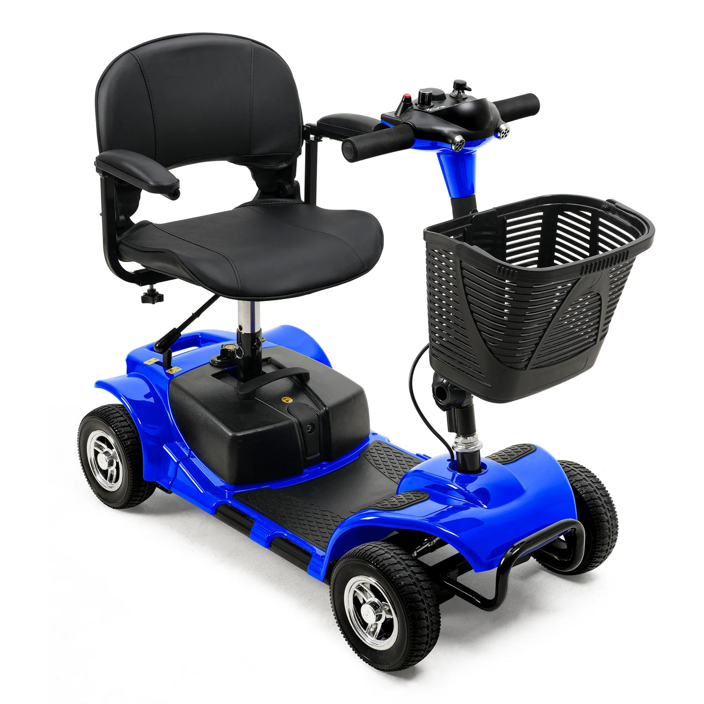 Red Blue 4 Wheels Mobility Scooter Electric Powered Wheelchair Device for Travel