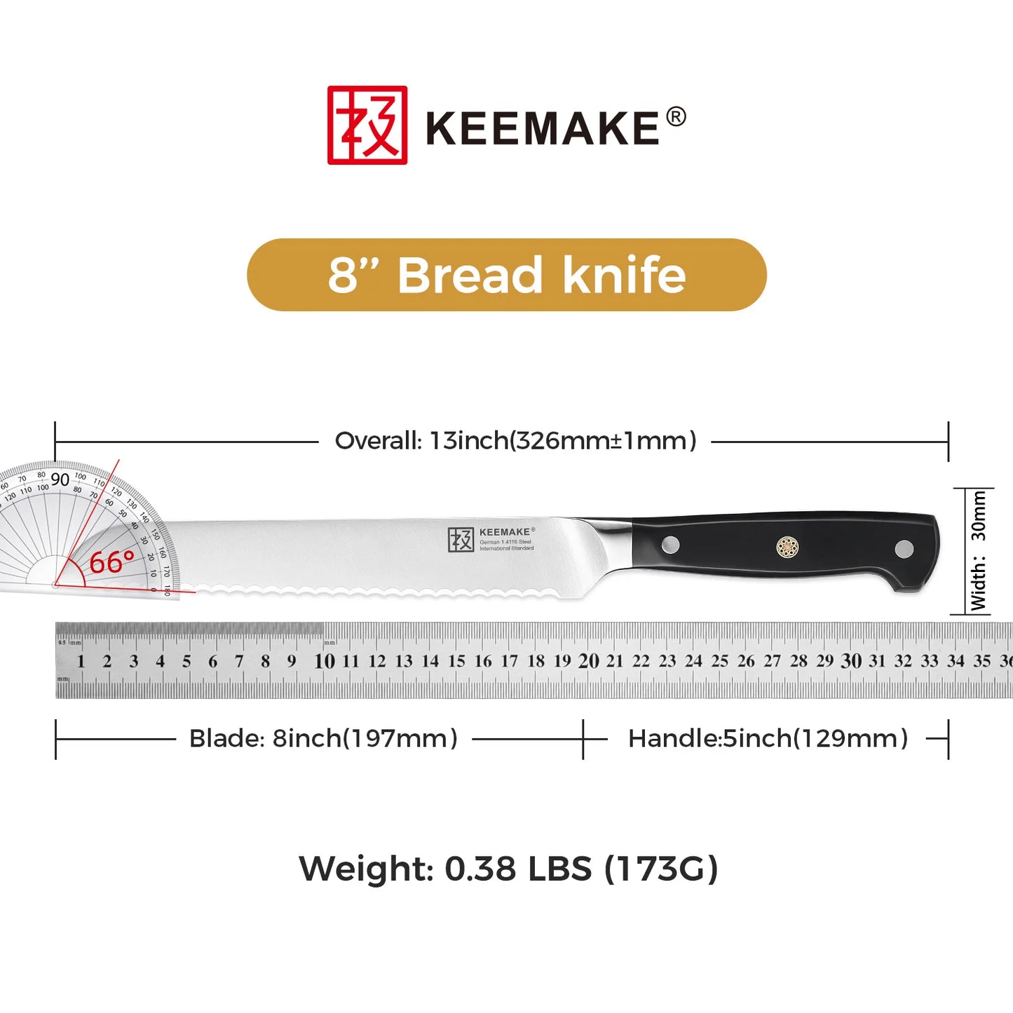 KEEMAKE 1-15PCS/Set German Stainless Steel Knife Chef's Quality - My Store