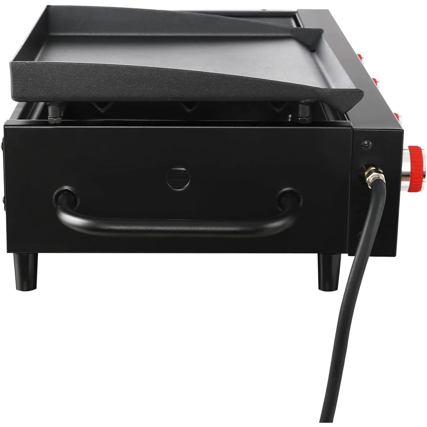 Tabletop Gas Grill Griddle, 4-Burner Portable Propane Grill Griddle Combo, 40,000 BTU, Black