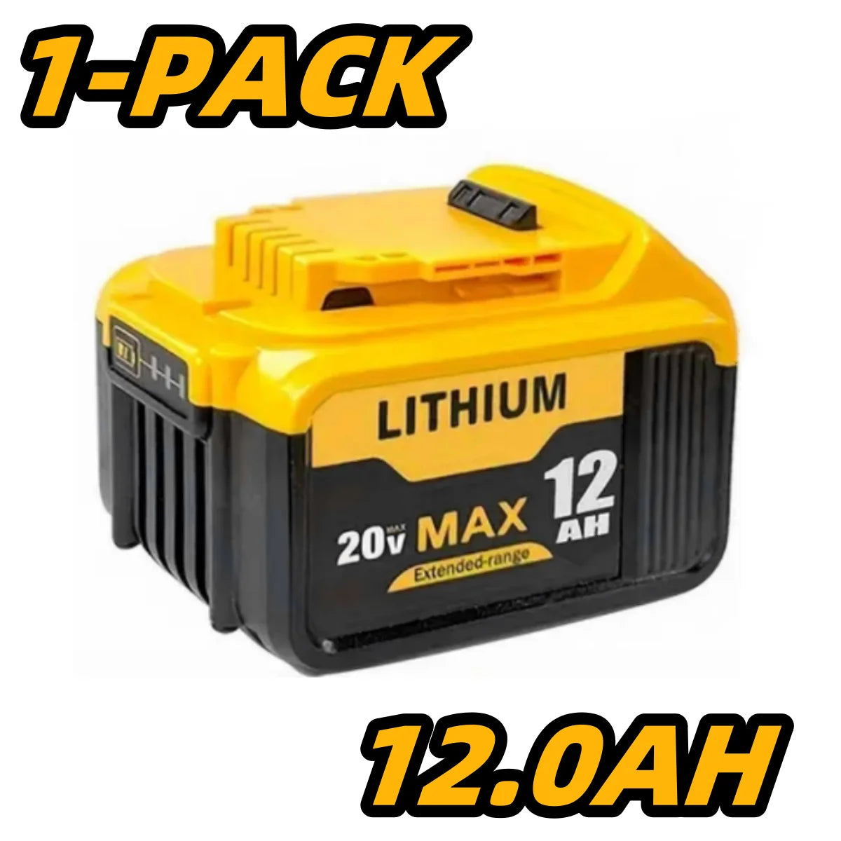 1/2/4PACK 20V 12Ah Replacement For Dewalt 20V Max Tools (DCB201, DCB200, DCB204, DCB206, DCB203)